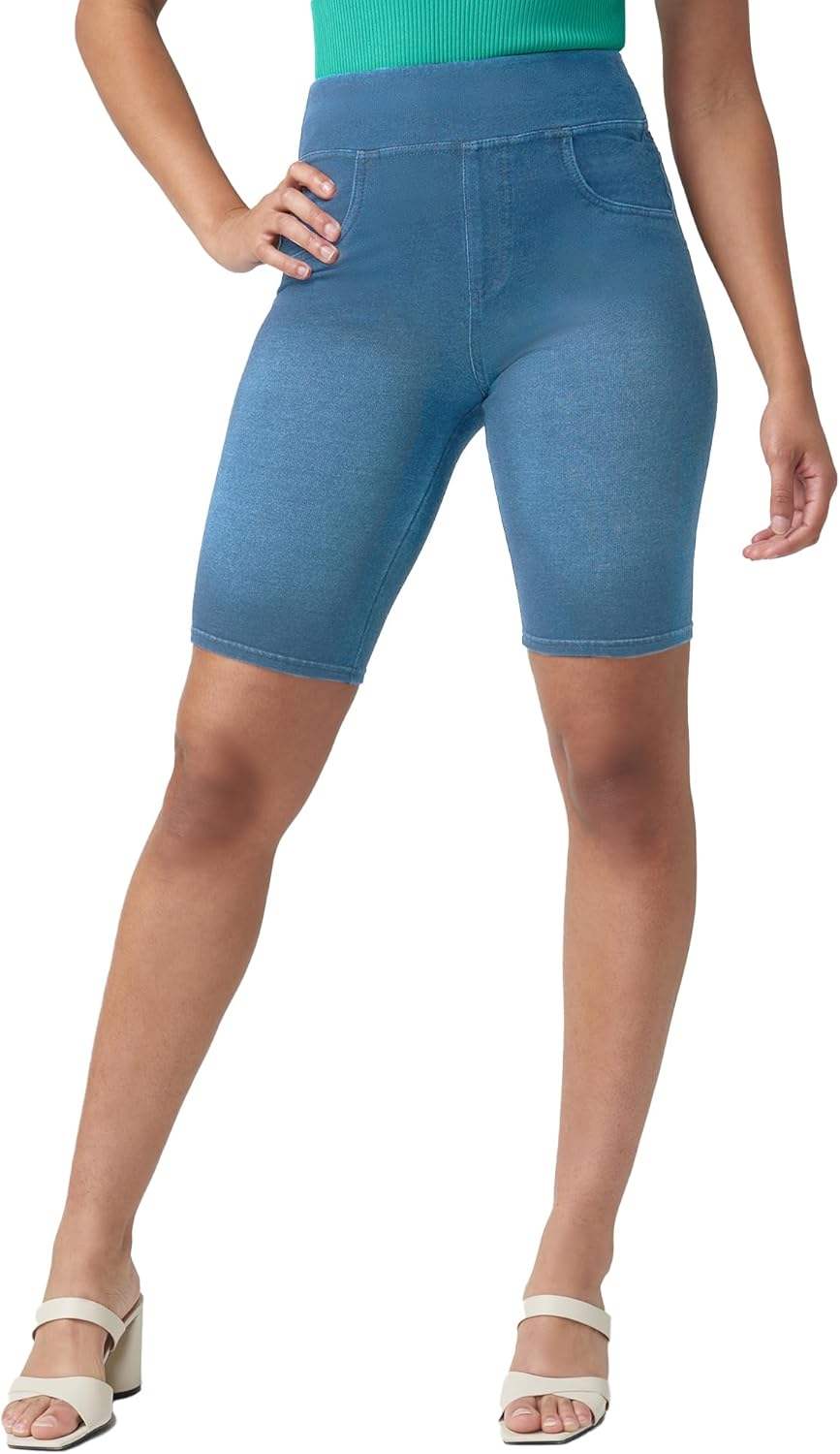 【HUECLOSET】★送料・関税込★Waxing Big Pocket Bermuda Pants HUE Women's Game Changing Bermuda Short, Black at Amazon
